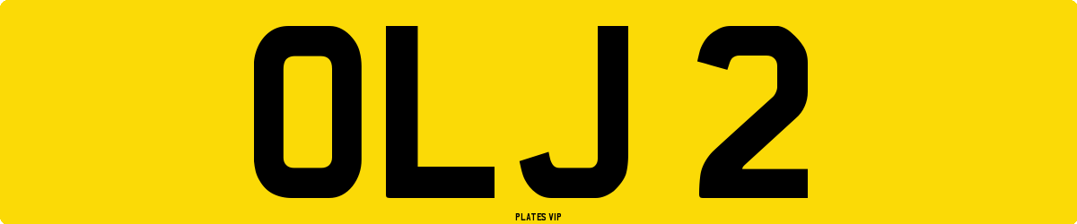 OLJ 2 Number Plate