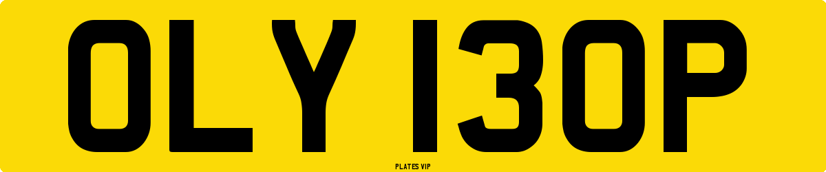 OLY 130P Number Plate