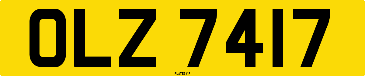 OLZ 7417 Number Plate
