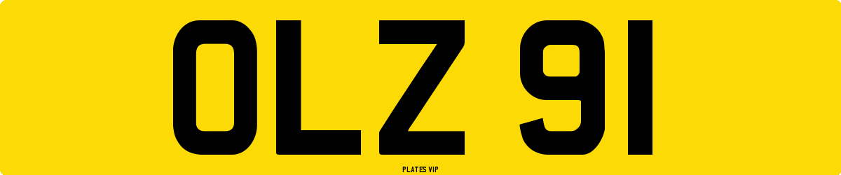 OLZ 91 Number Plate