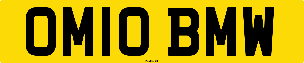 OM10 BMW Number Plate