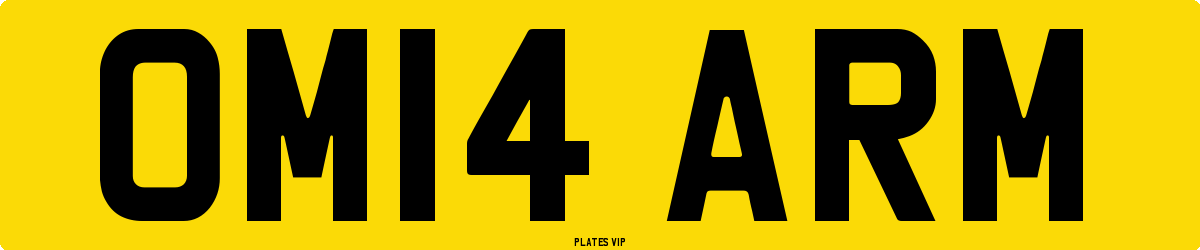 OM14 ARM Number Plate