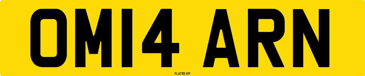 OM14 ARN Number Plate