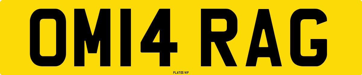 OM14 RAG Number Plate
