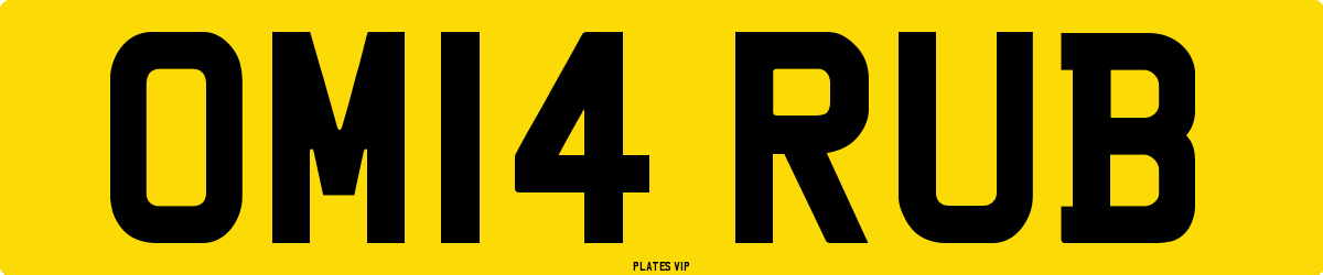 OM14 RUB Number Plate