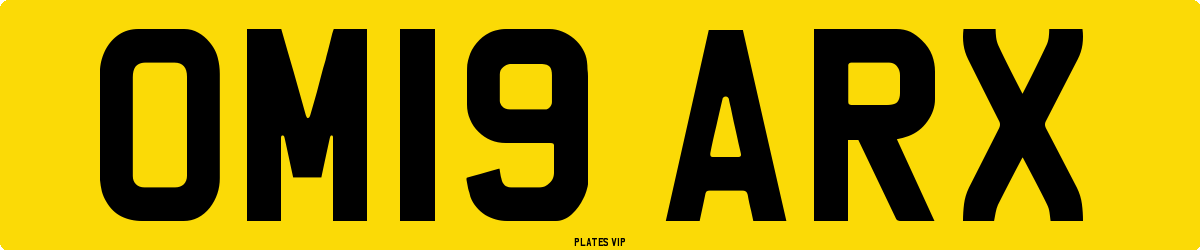 OM19 ARX Number Plate