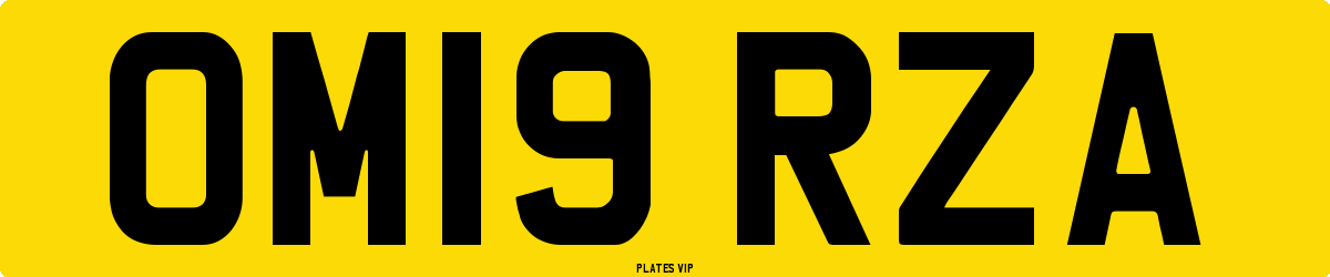 OM19 RZA Number Plate