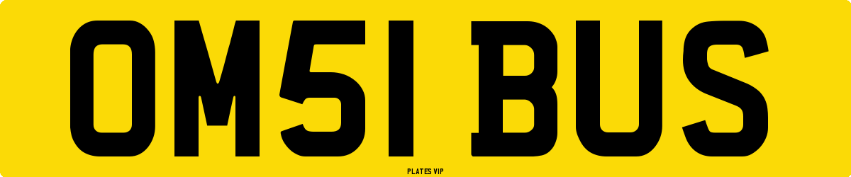 OM51 BUS Number Plate
