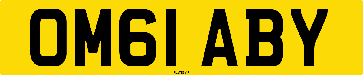 OM61 ABY Number Plate