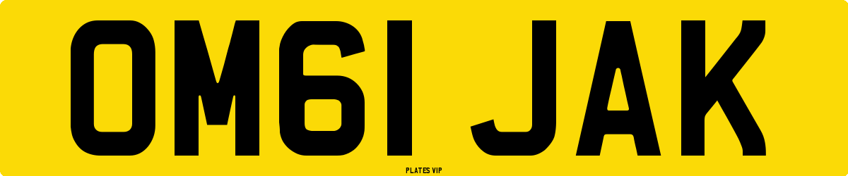 OM61 JAK Number Plate