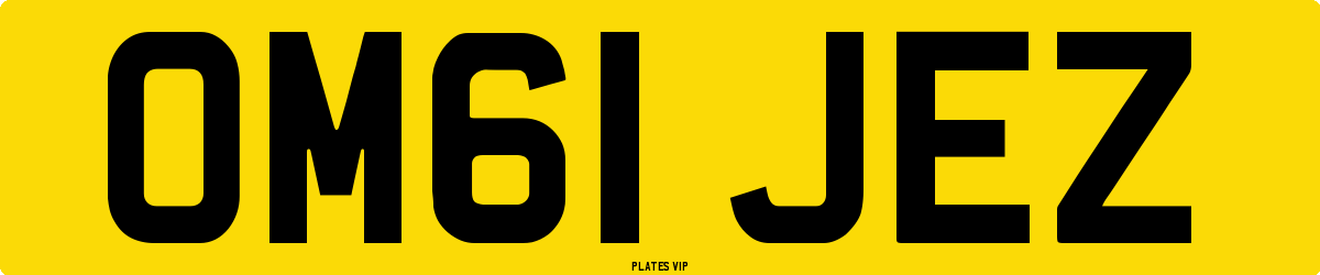 OM61 JEZ Number Plate