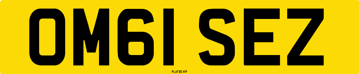 OM61 SEZ Number Plate