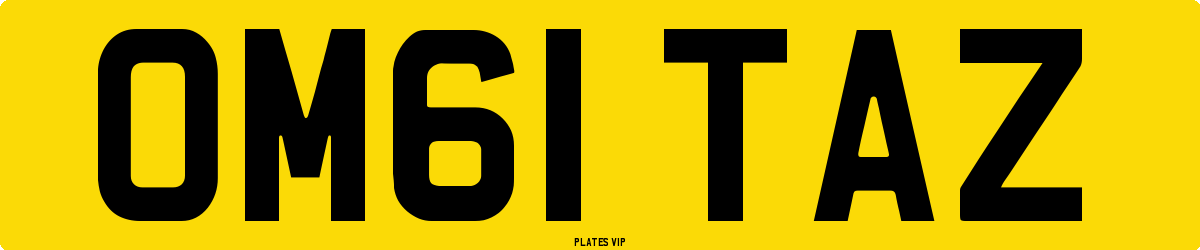 OM61 TAZ Number Plate