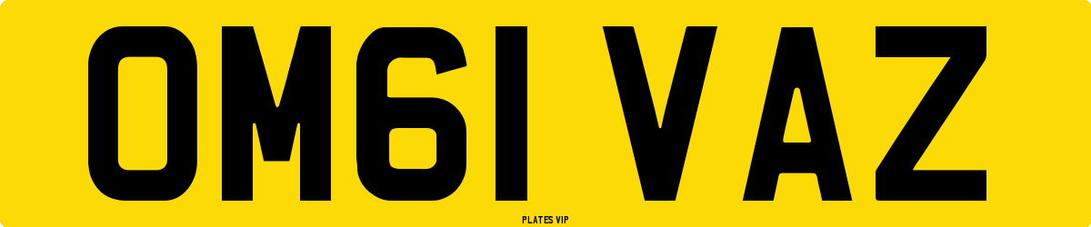 OM61 VAZ Number Plate