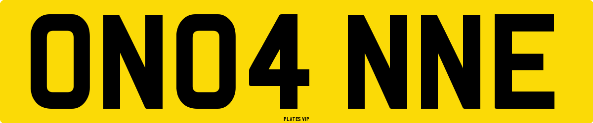 ON04 NNE Number Plate