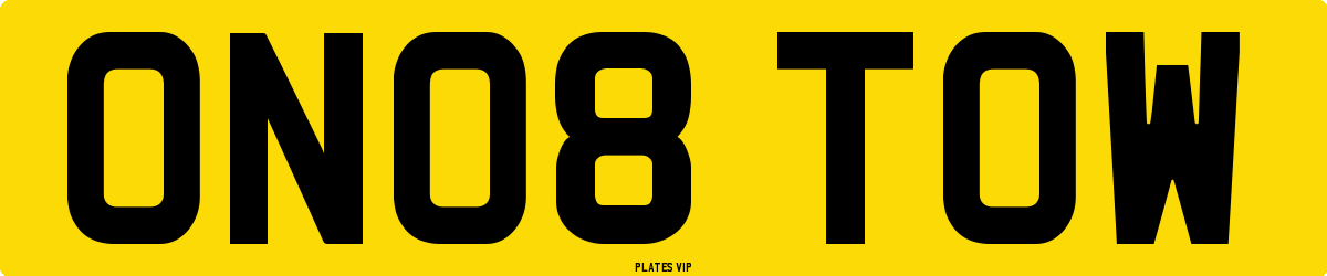 ON08 TOW Number Plate