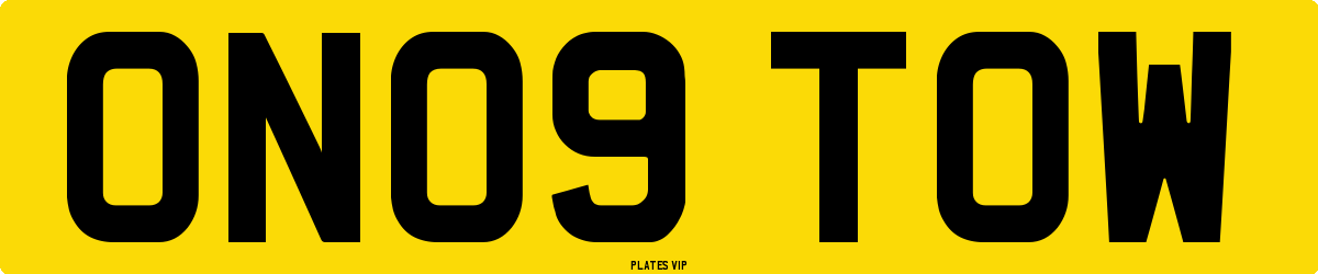 ON09 TOW Number Plate