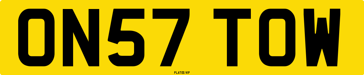ON57 TOW Number Plate