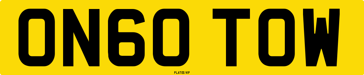 ON60 TOW Number Plate