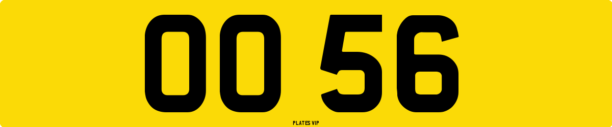 OO 56 Number Plate