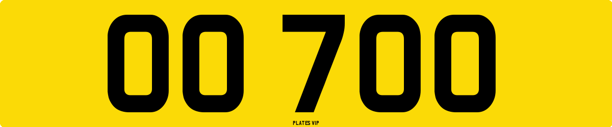 OO 700 Number Plate