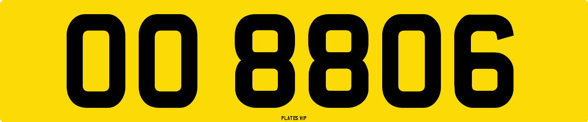OO 8806 Number Plate