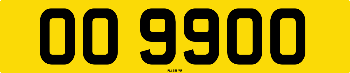 OO 9900 Number Plate