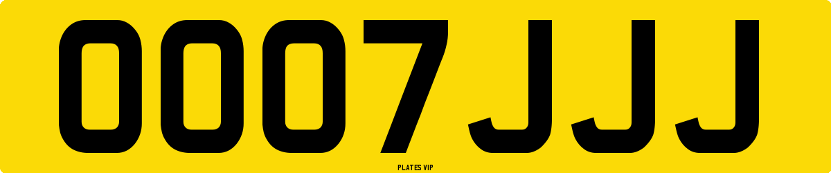 OO07JJJ Number Plate