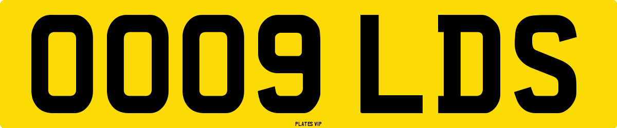 OO09 LDS Number Plate