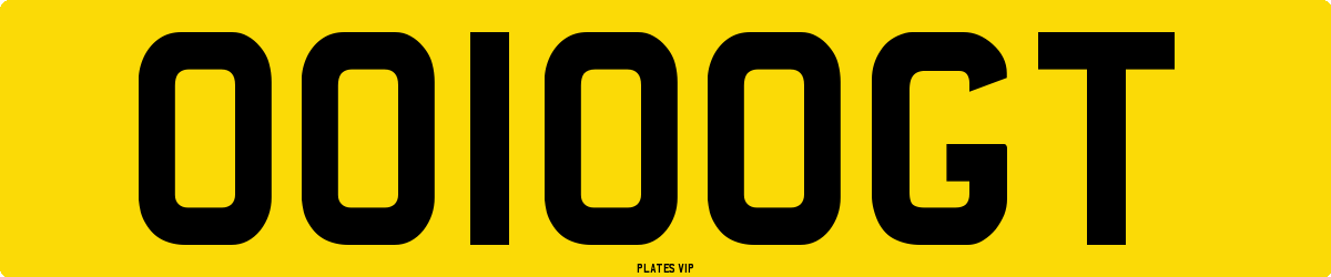 OO10OGT Number Plate