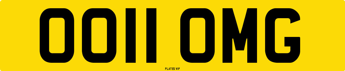 OO11 OMG Number Plate