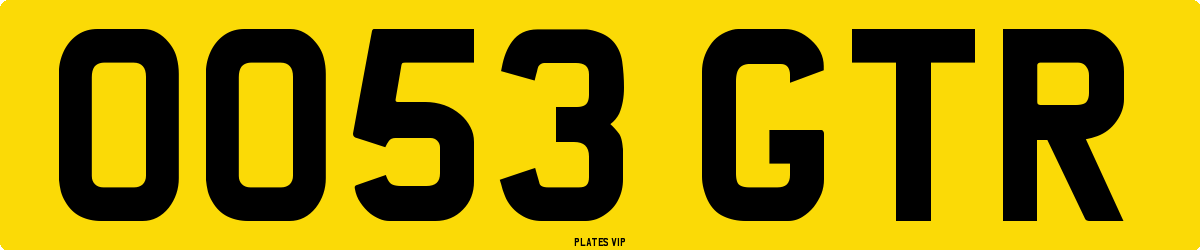 OO53 GTR Number Plate