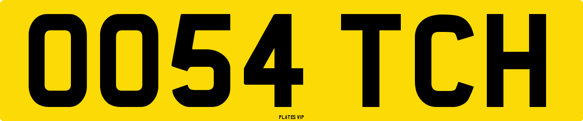 OO54 TCH Number Plate