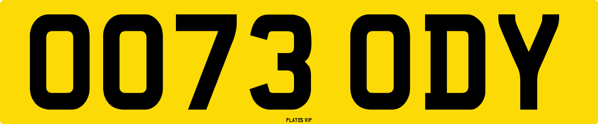 OO73 ODY Number Plate