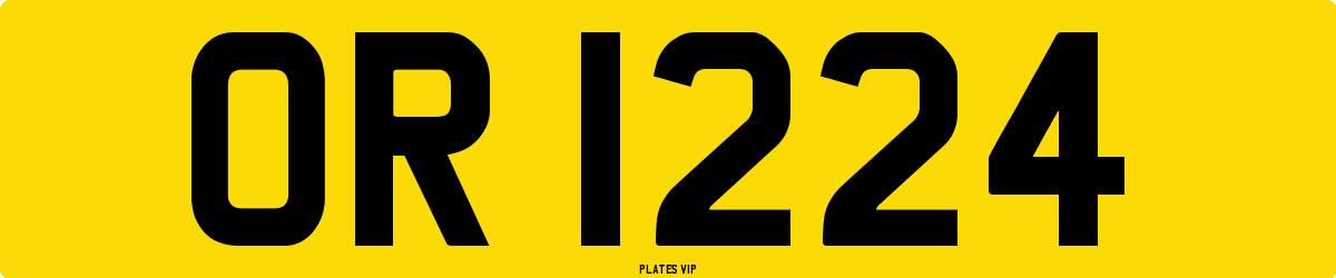 OR 1224 Number Plate