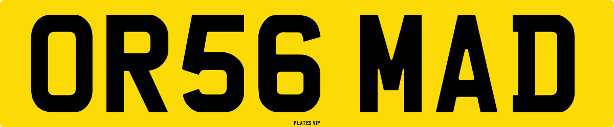 OR56 MAD Number Plate