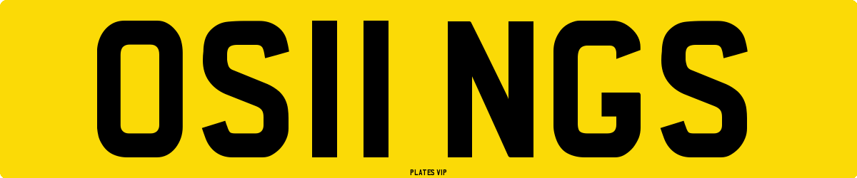 OS11 NGS Number Plate