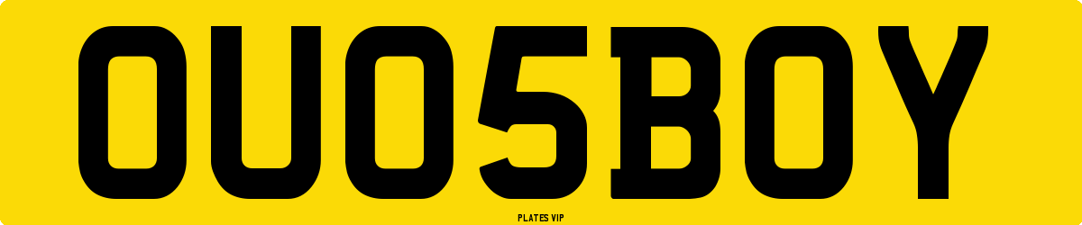 OU 05 BOY Number Plate