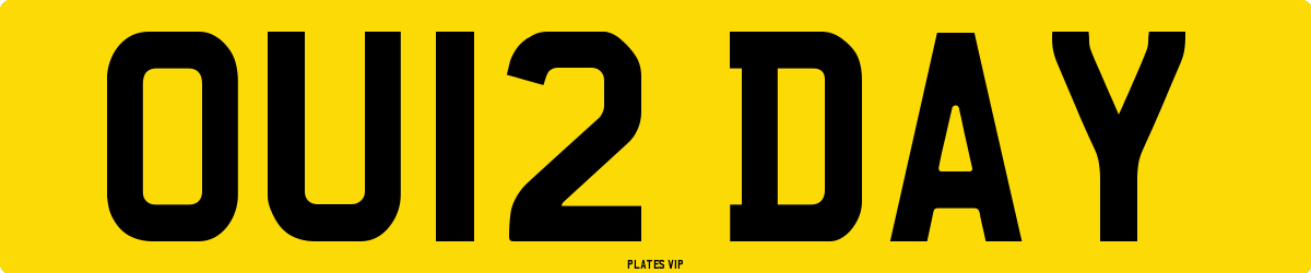 OU12 DAY Number Plate