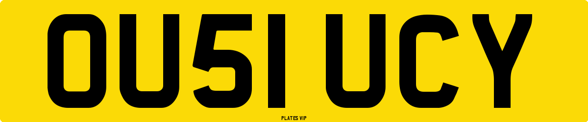 OU51 UCY Number Plate