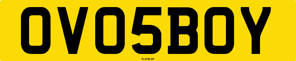 OV 05 BOY Number Plate