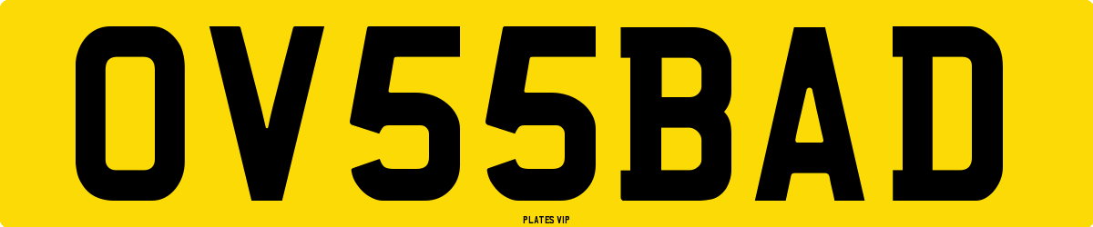 OV 55 BAD Number Plate