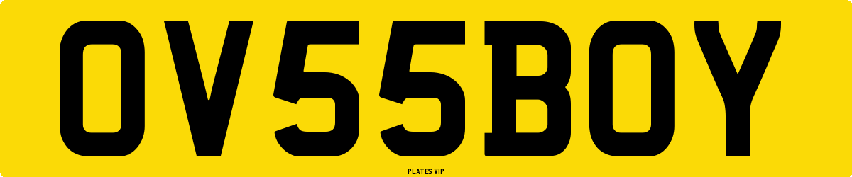 OV 55 BOY Number Plate