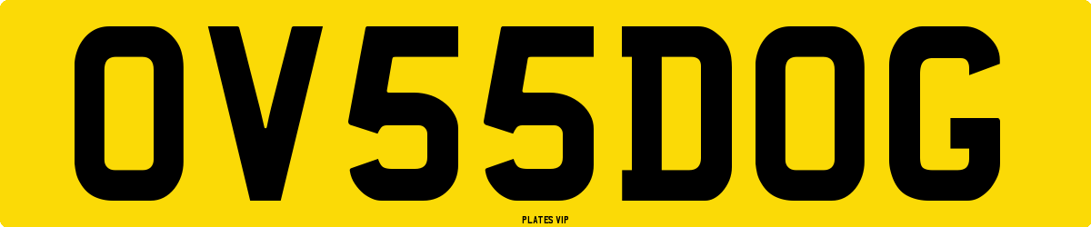 OV 55 DOG Number Plate
