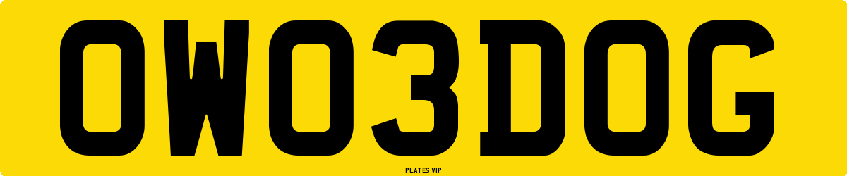 OW 03 DOG Number Plate