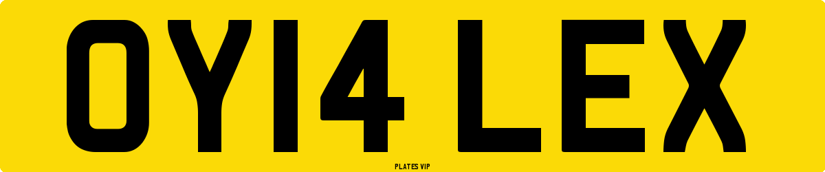 OY14 LEX Number Plate