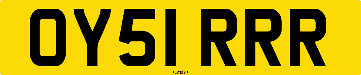 OY51 RRR Number Plate