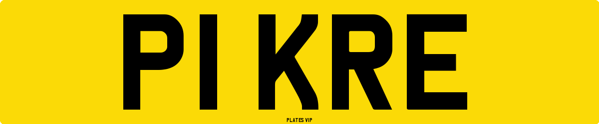 P1 KRE Number Plate