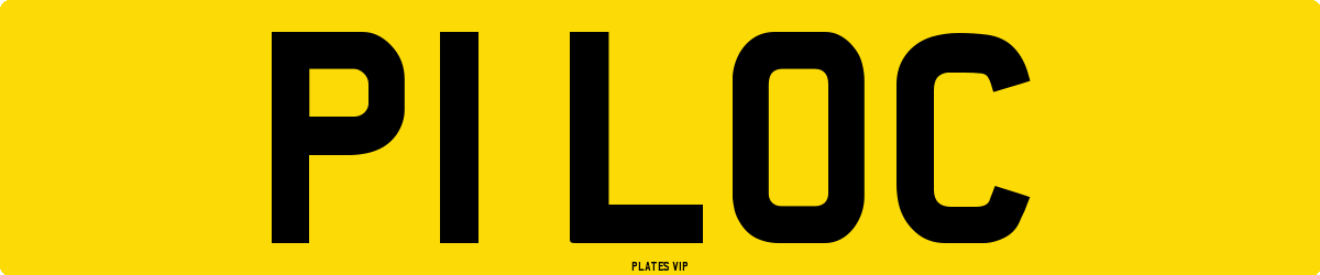 P1 LOC Number Plate