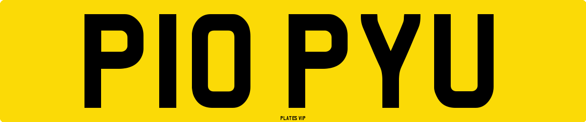 P10 PYU Number Plate